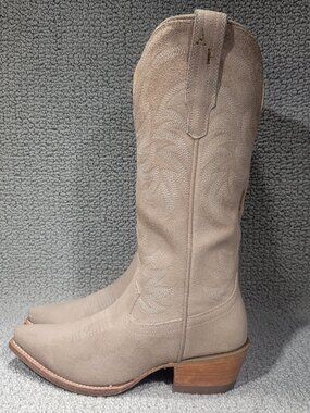 Tecovas The Annie Women's US Size 6.5B Fawn Suede Pull on Cowgirl Boots